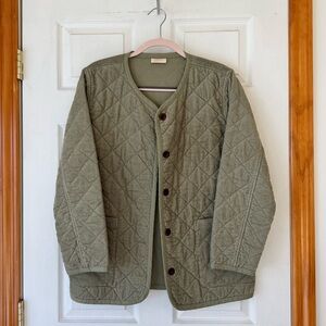 Poetry Women's Olive Quilted Jacket